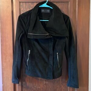 Black suede jacket XS